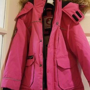 Canada weather gear girl's pink winter parka